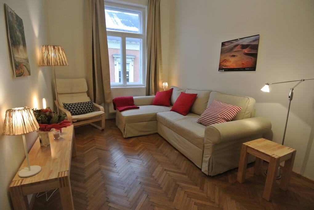Living Room with Bed Sofa