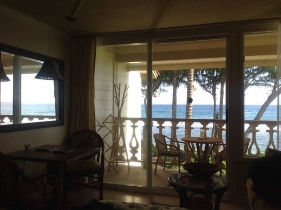 Inside looking out.
