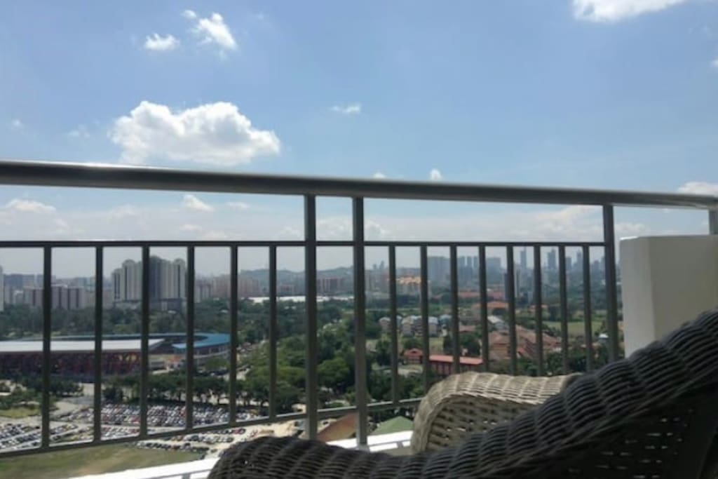 Balcony: Relax in the privacy of our balcony and enjoy the panoramic view of KL city.