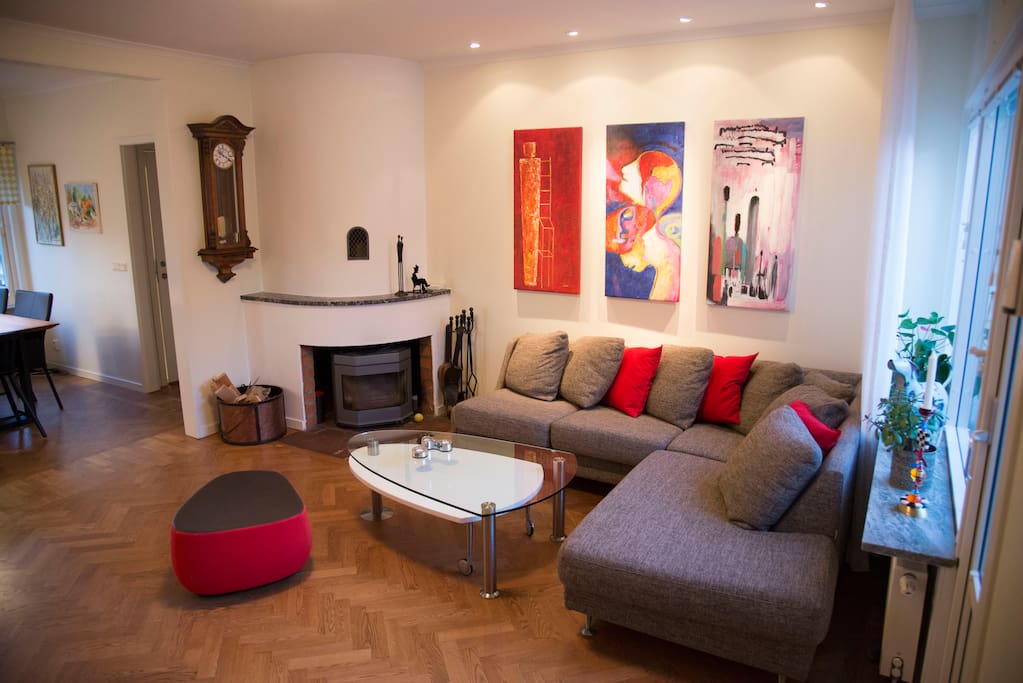 Living area with direct access to the porch and private garden.