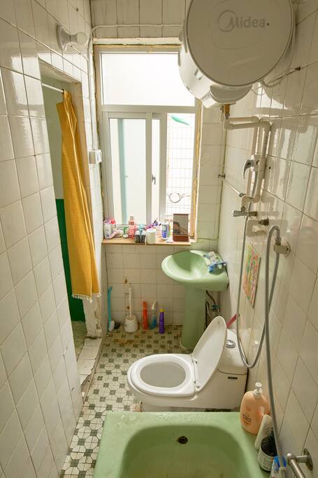Shared toilet. (old but clean!)