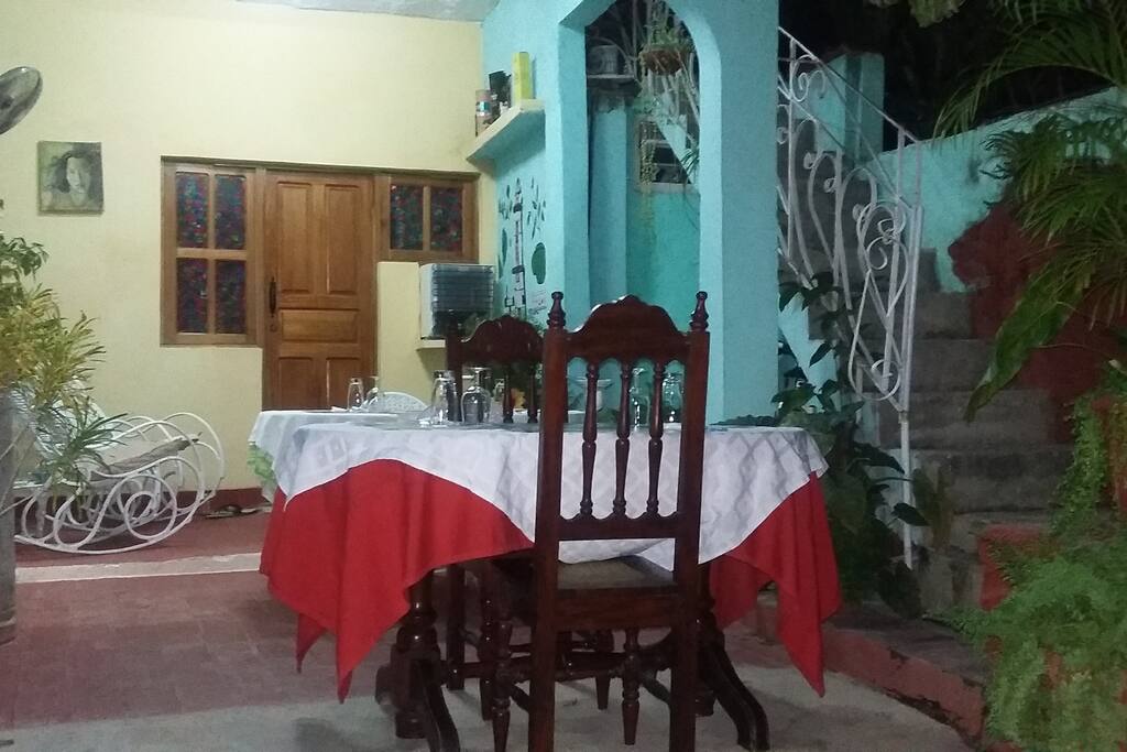 Terraza techada