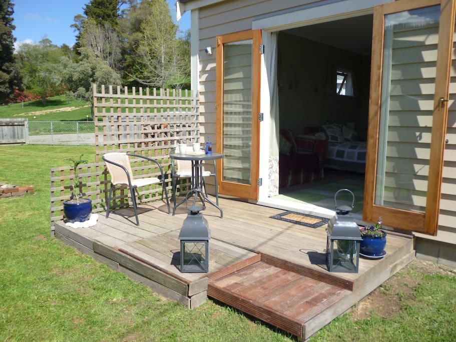 Private deck and entrance