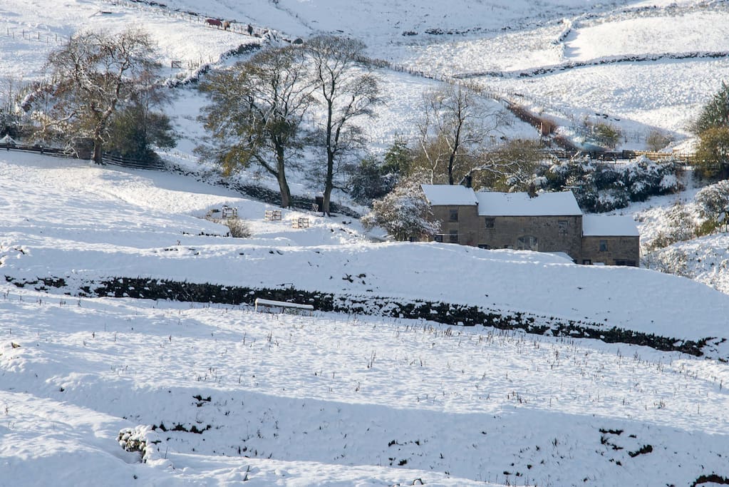 Moorhouse in the snow