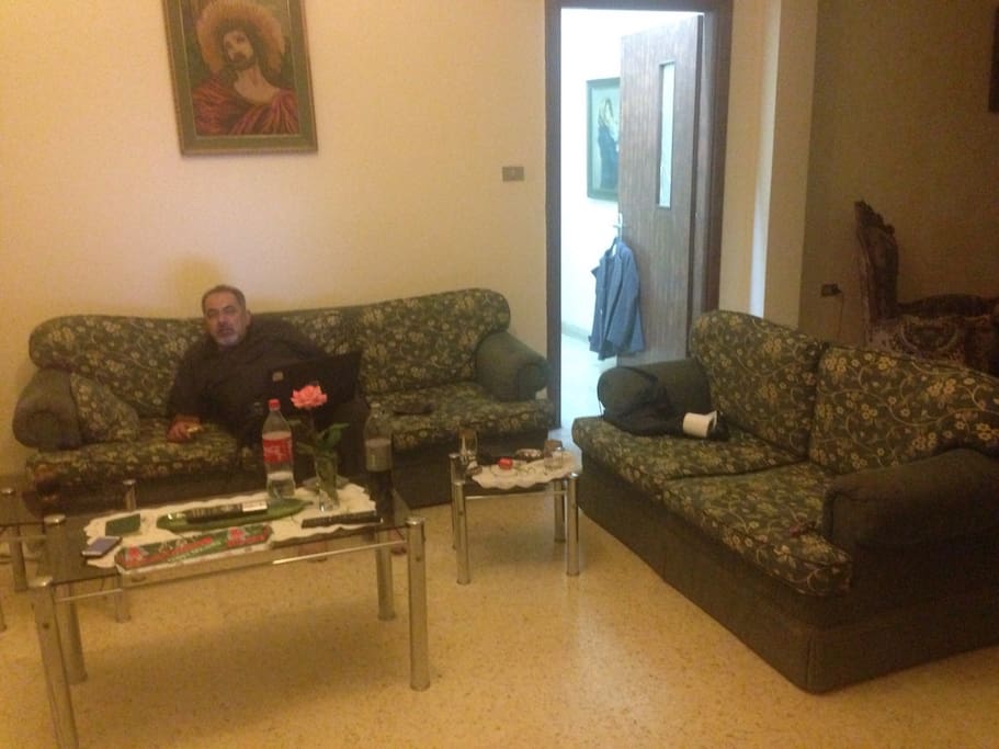 Living Room with a 48" Tv