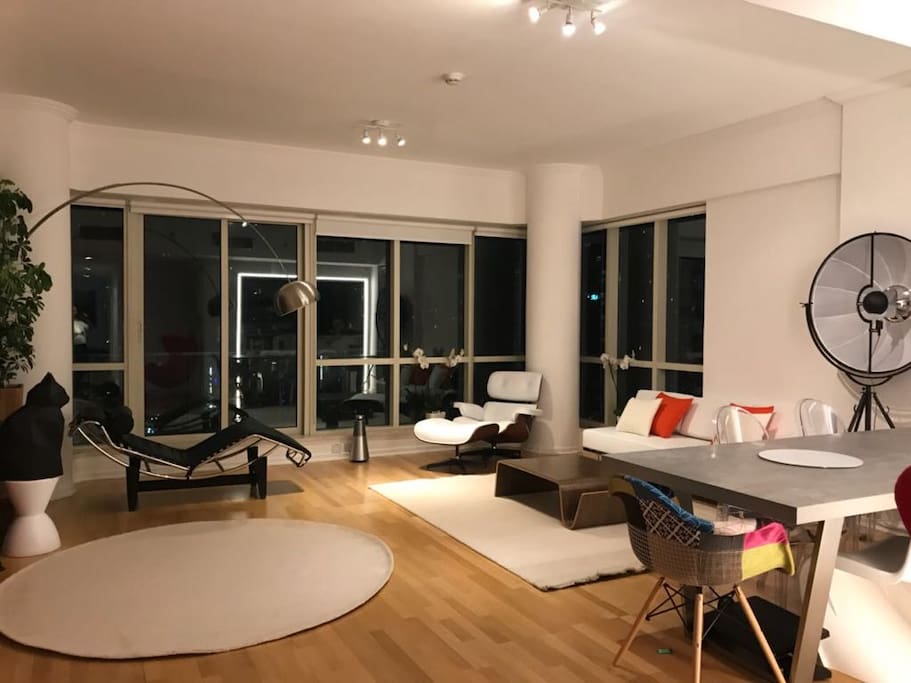 Living room - most of our furniture is from European designers