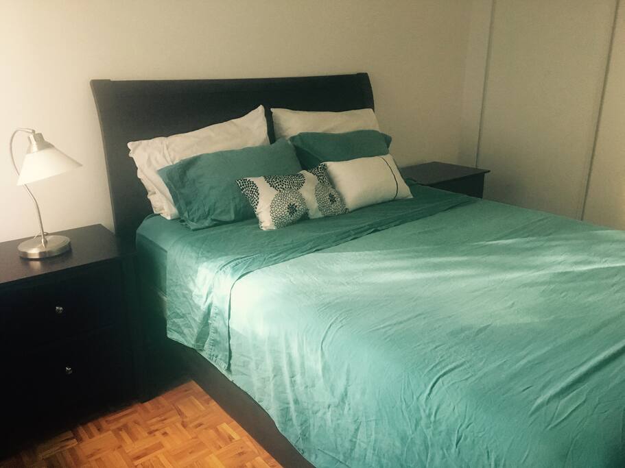 Large bedroom with queen size bed
