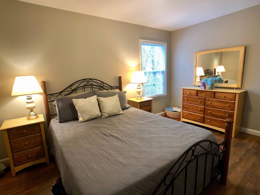 Master bedroom with queen bed
