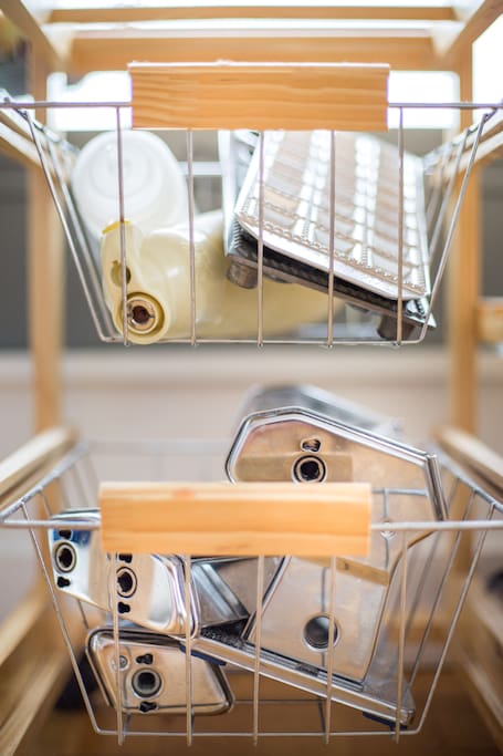An extremely well stocked kitchen
