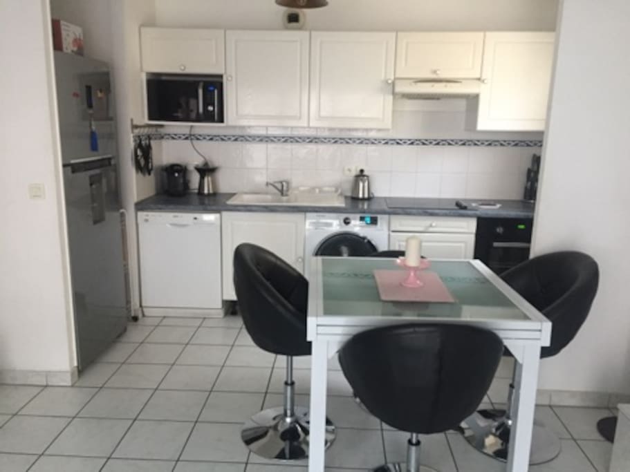 cuisine ouverte sur salle à manger