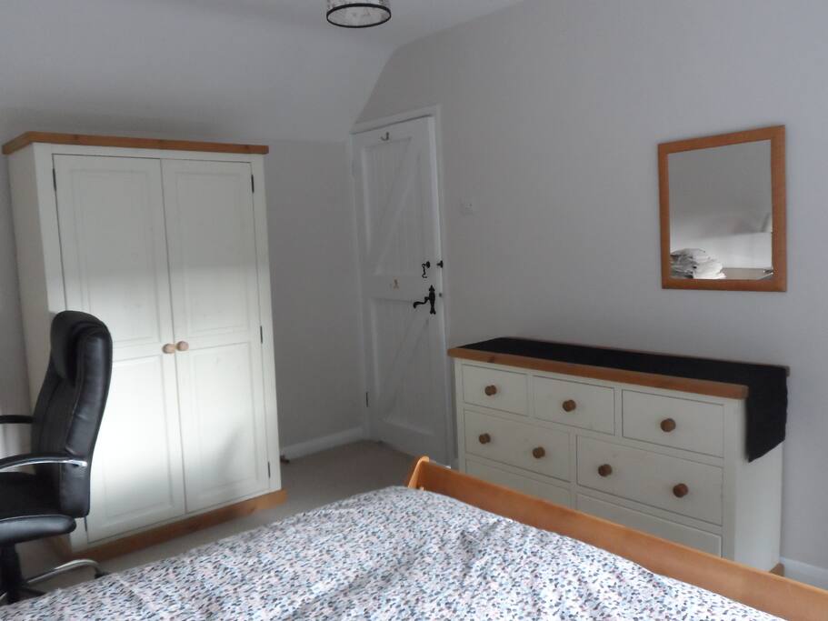 Lots of available storage space and office desk