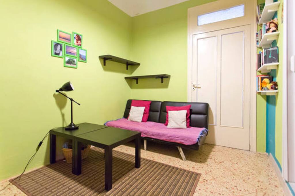 Soggiorno con divano letto