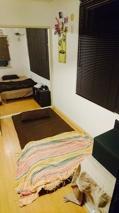 you can sleep on futon (japanese bed)