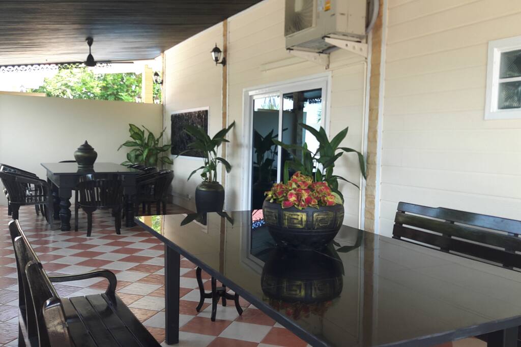 relax on our shaded terrace