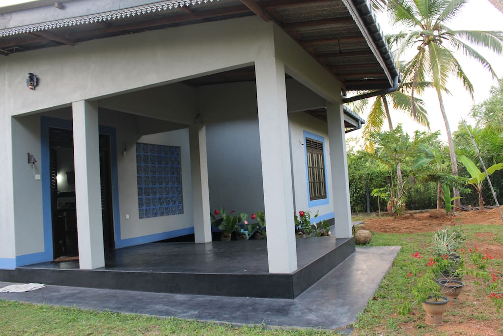 You can enjoy the terrace sitting on a deck chair and watching birds or monkeys
