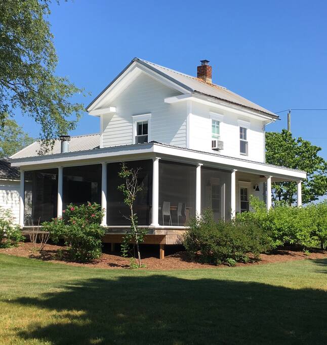 "We spent the days in the lovely lawn and patio surrounding the house – picking berries and eating salads from the small garden..."