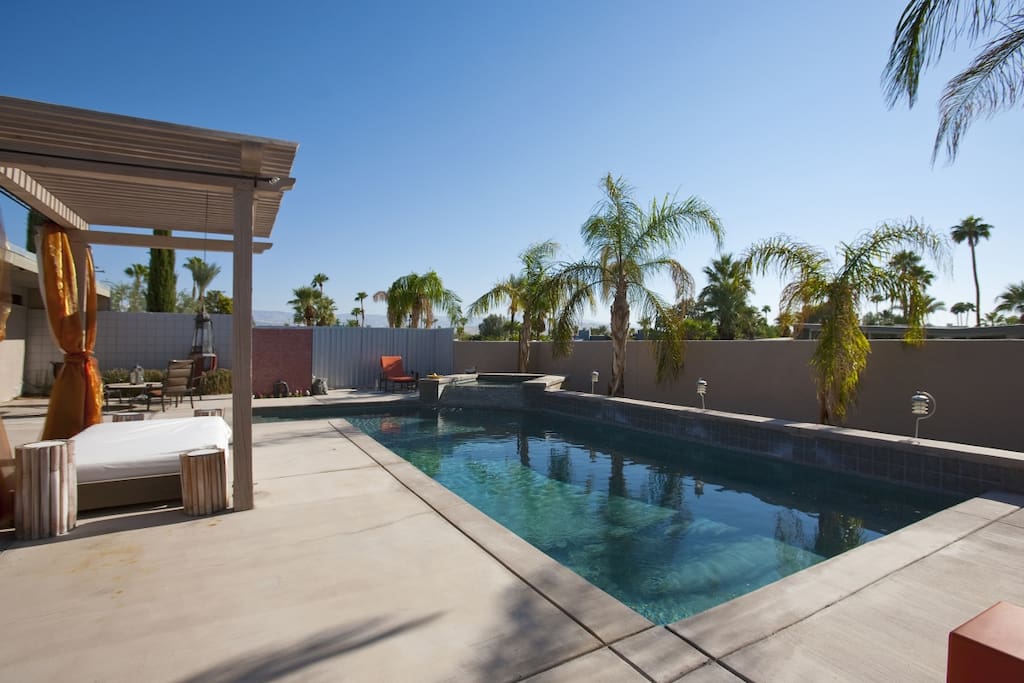 Pool View from outdoor kitchen and grill