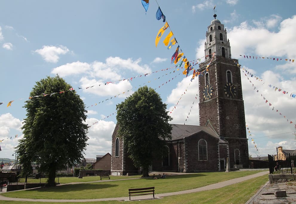 The church of Saint Anne from park. Next door to 15 Chapel Street!