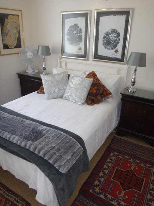 the main bedroom has a double bed