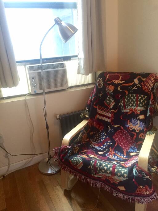 Perfect spot for reading (and plenty of books to choose from)