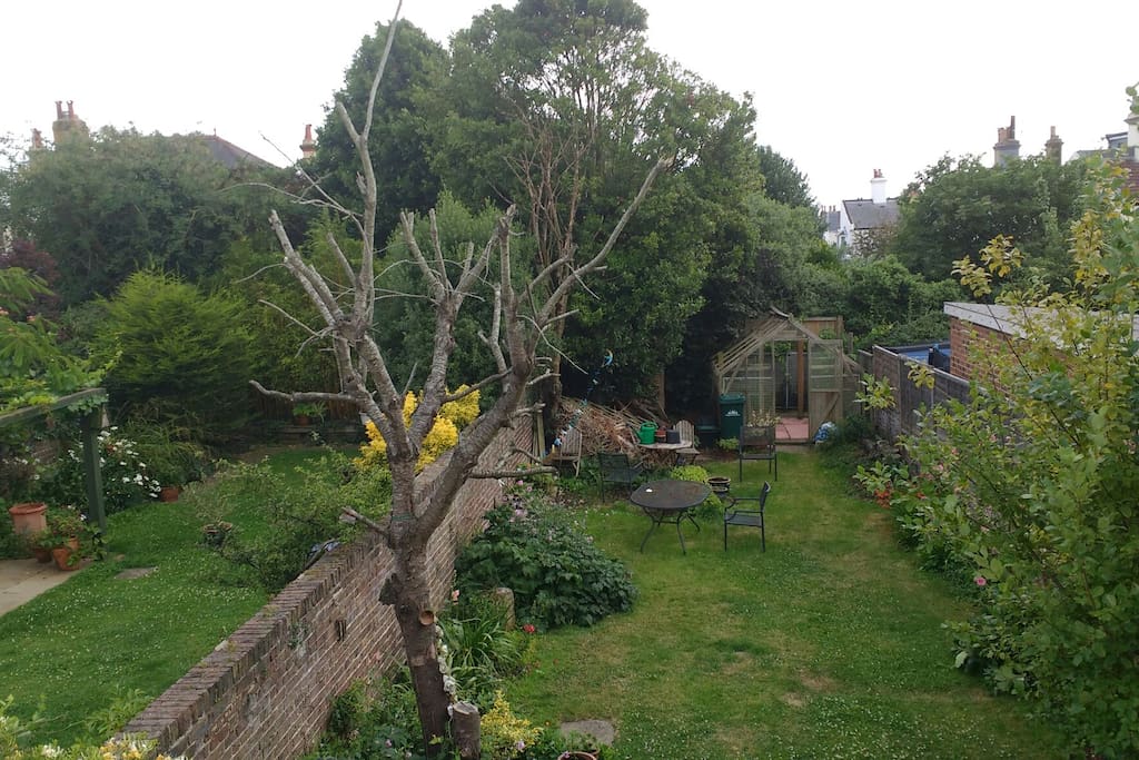 View of the garden from the bedroom window