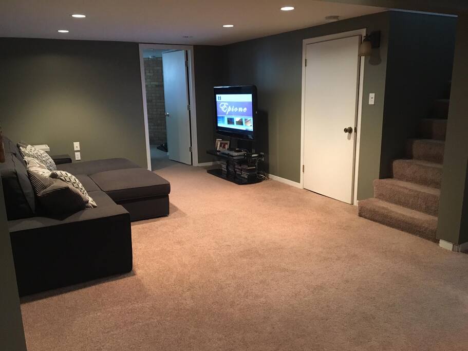 Lower level living room area