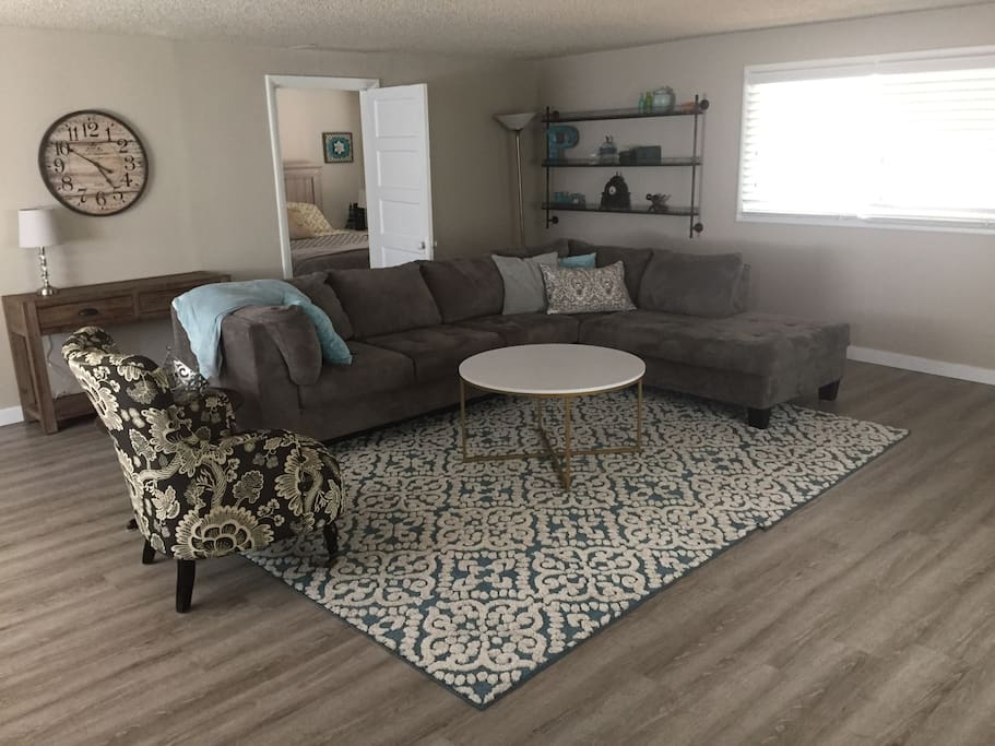 Large open living room and updated flooring throughout the home!