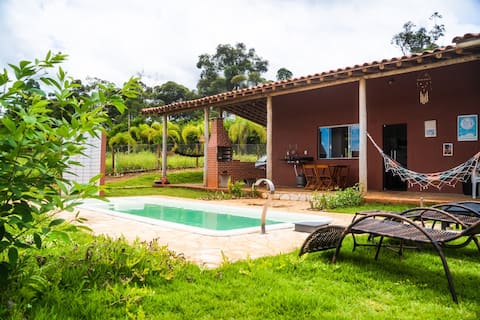 House with pool and SPA in a gated community with nature.