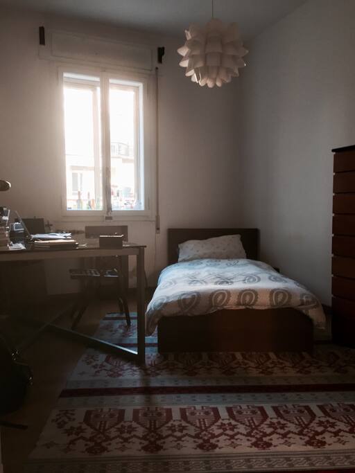 Medium size bed optional double mattress on the floor