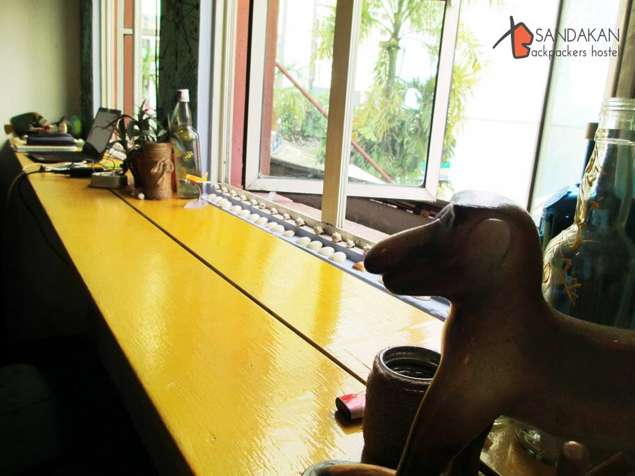 Common Area: High Table Overlooking the Sea by the Lobby