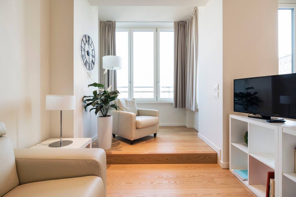 The living room's details