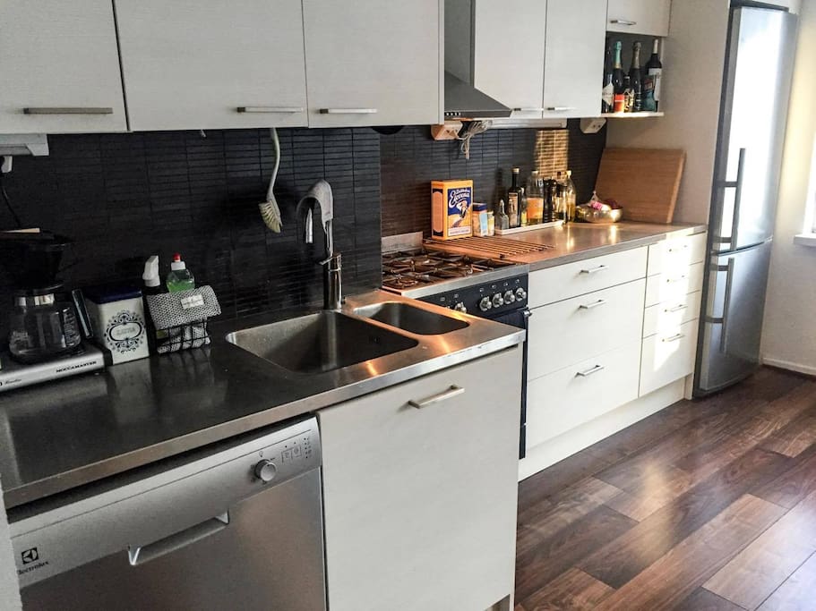 Recently renovated open kitchen with all the necessities.