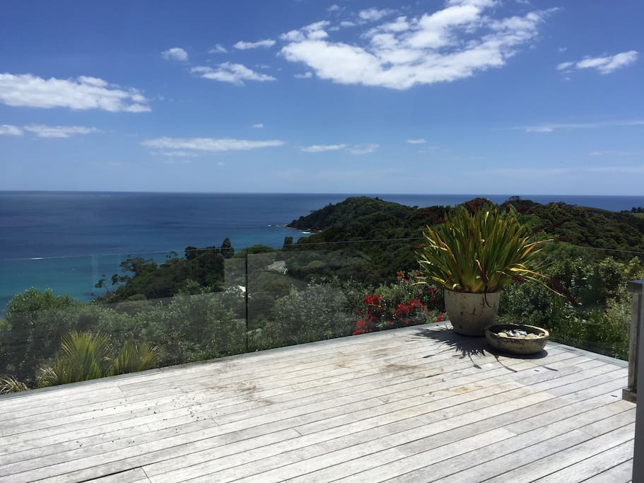 Front deck overlooking Whale Bay