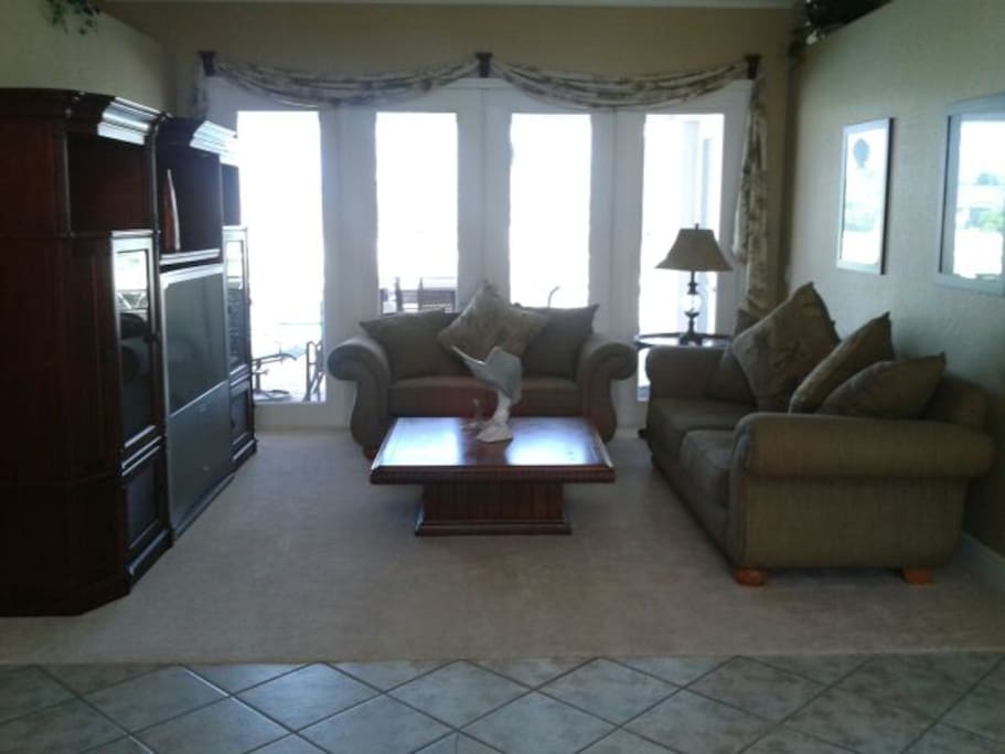 Formal living room with sofa bed
