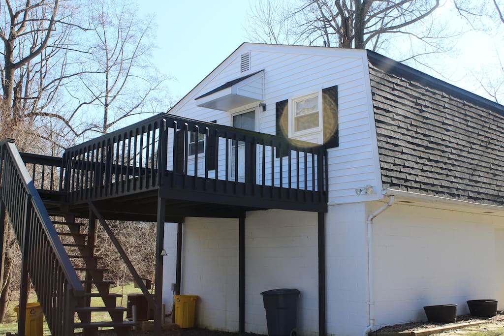 Second Story Private Entrance with Under Deck Parking