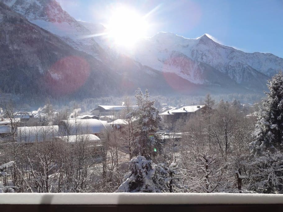 View from the balcony in winter
