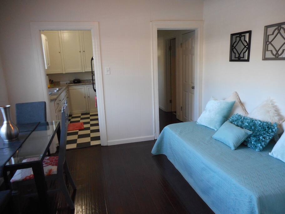 Dining room and single size bed