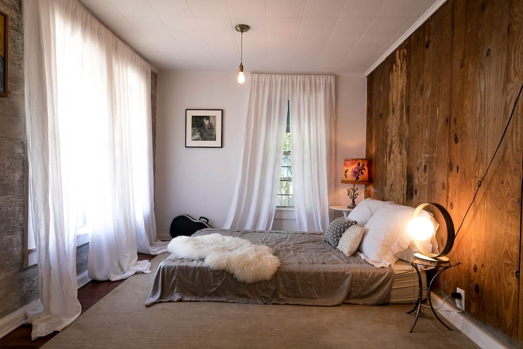 The bedroom.