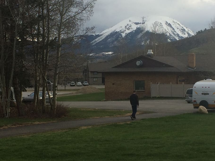 View of Buffalo Mountain and looking at clubhouse