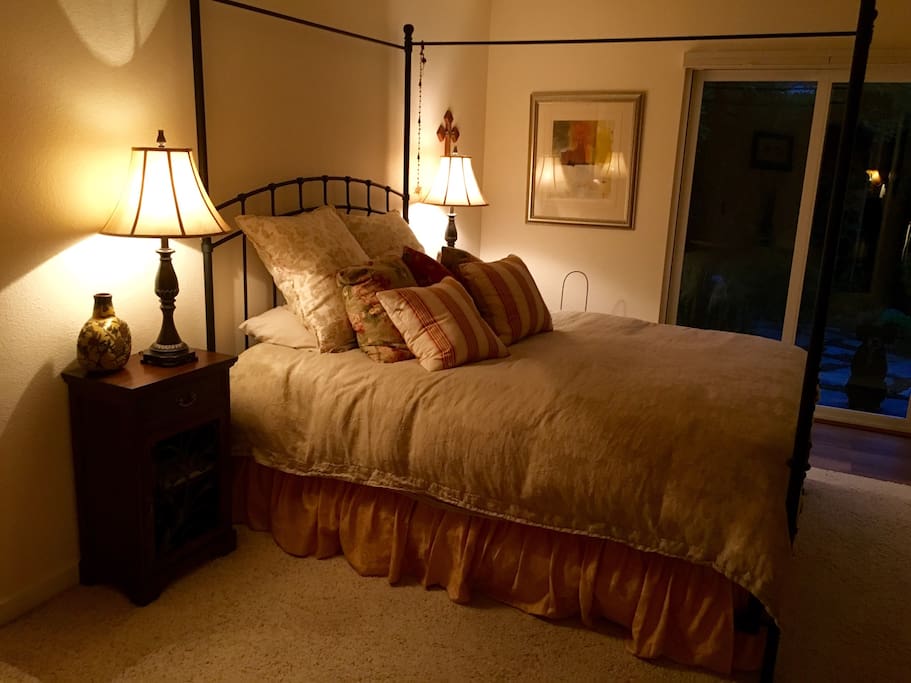 Comfy queen size bed in a private room!