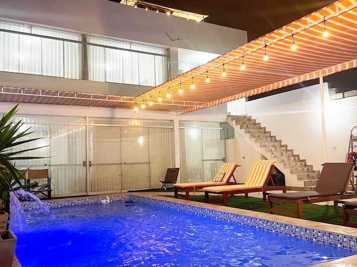 Beach house with a pool