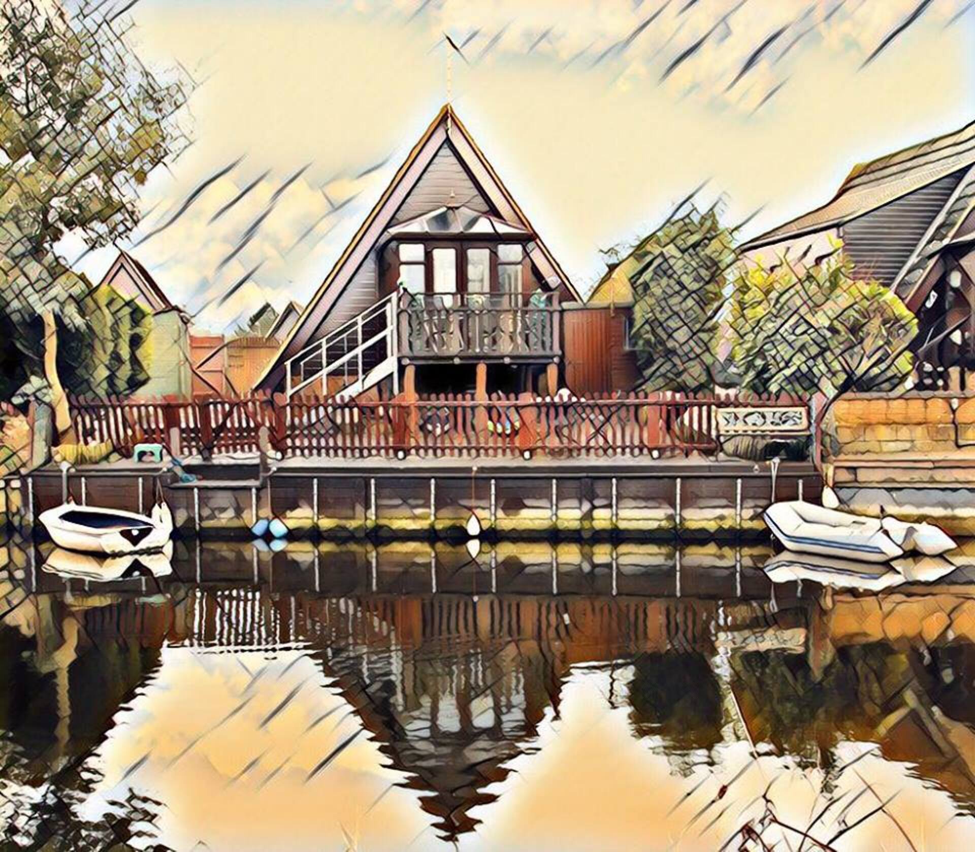DUCKS HARBOUR-beautiful,detached, waterside lodge.