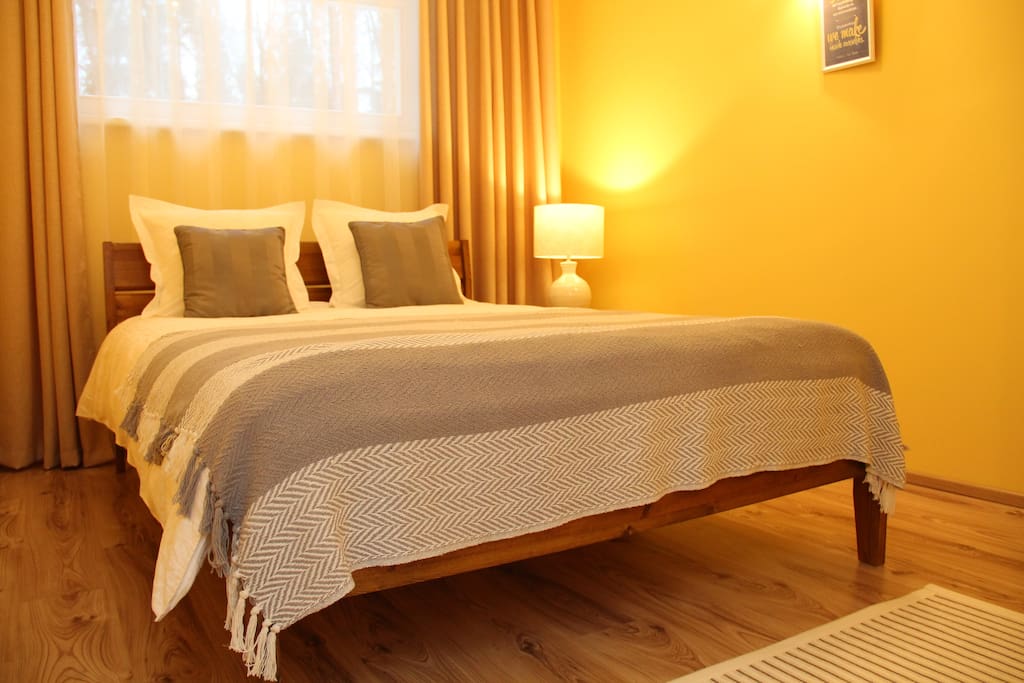 Double yellow bedroom
