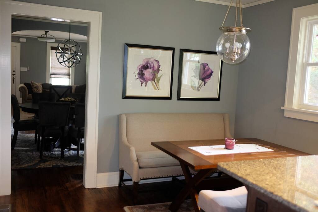 Breakfast nook for six.