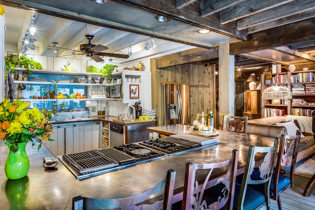 Gourmet kitchen with twin stoves