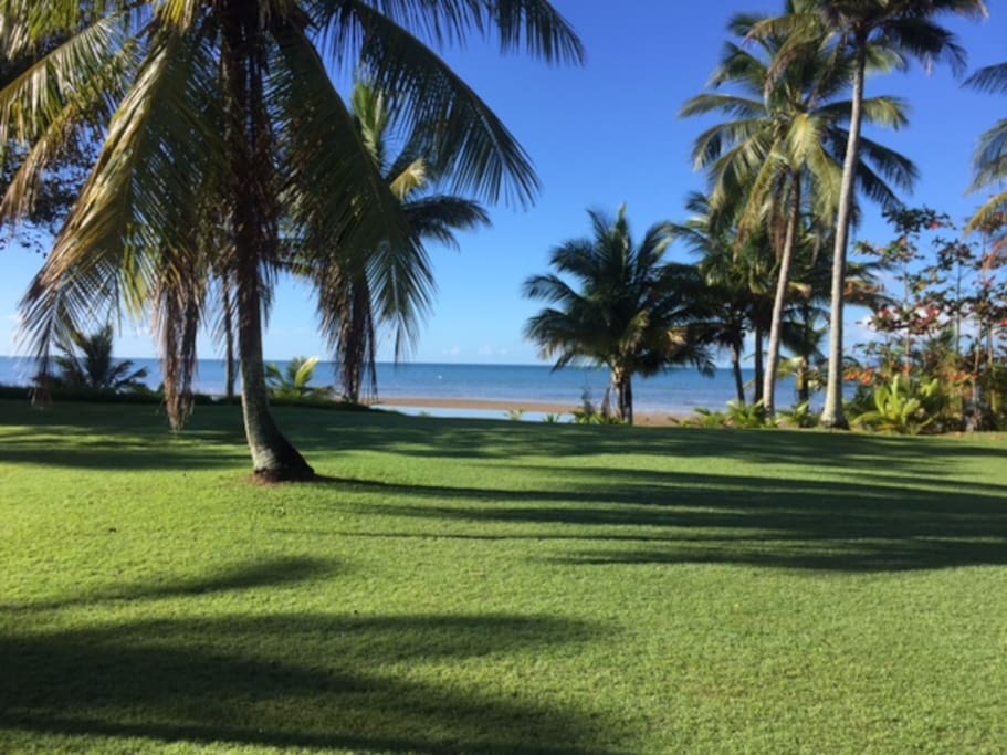 Front lawn to beach