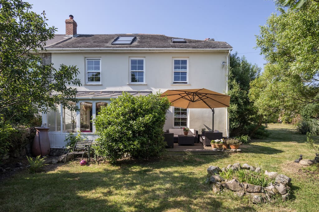 Front of the house with patio