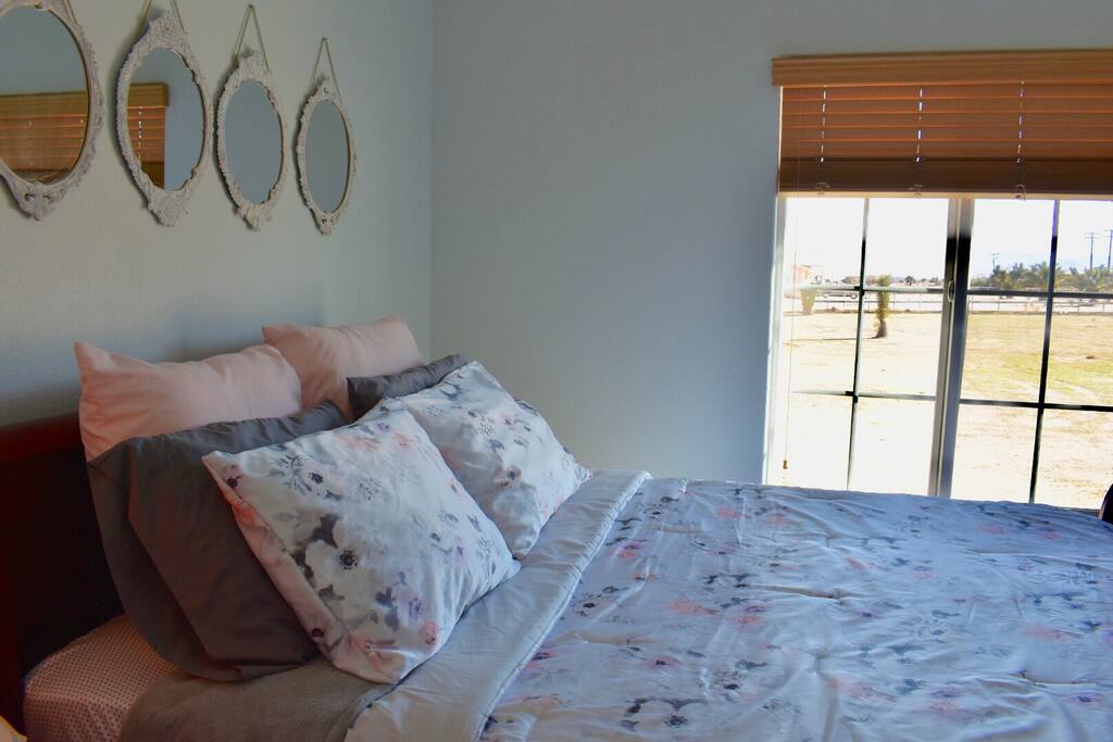 Very bright but the shades are designed to block out all light for the best night sleep.