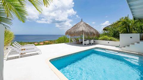 Luxury beach villa with pool and beautiful sea views