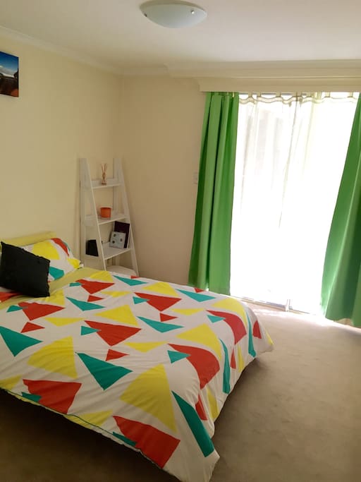 Bedroom opens onto balcony
